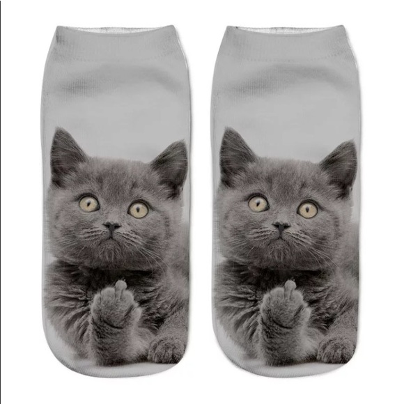 Other - Cat Socks Funny F*ck You Middle Finger